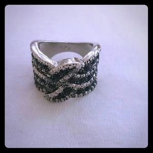 925 cross band ring